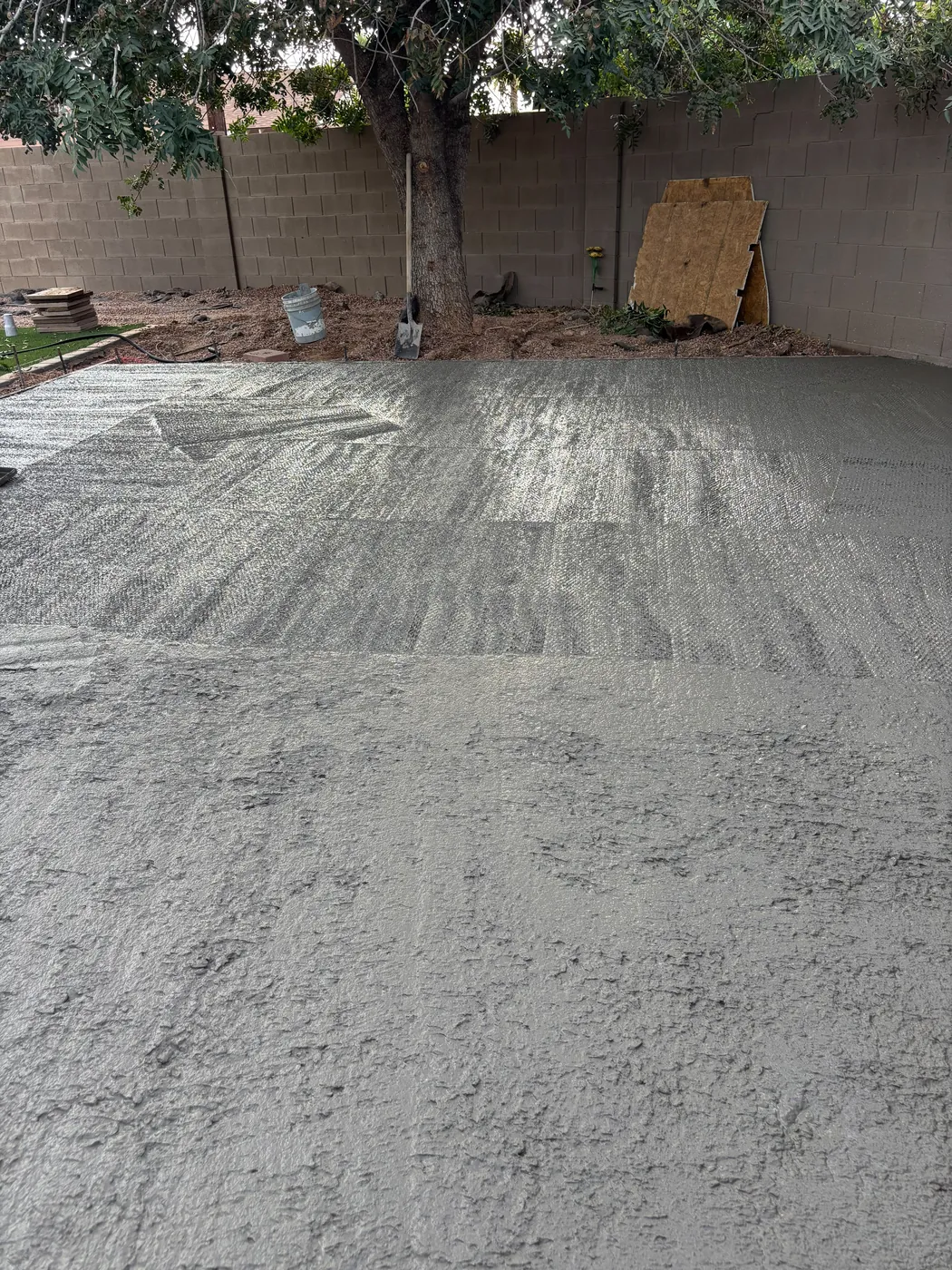 New slab poured and curing