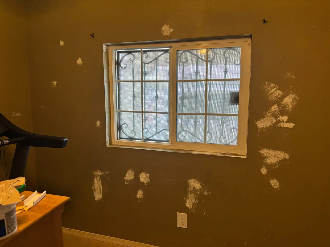 Drywall patched and ready for paint